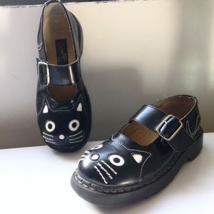 ●●SOLD!!●●TUK Black Cat Mary Jane Platform Shoes